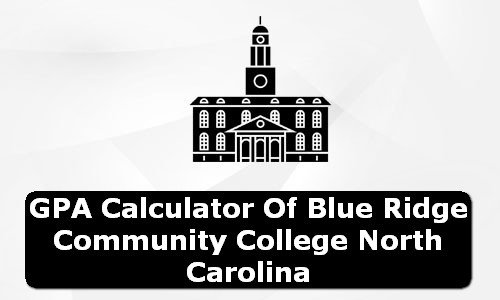 GPA Calculator of blue ridge community college north carolina USA
