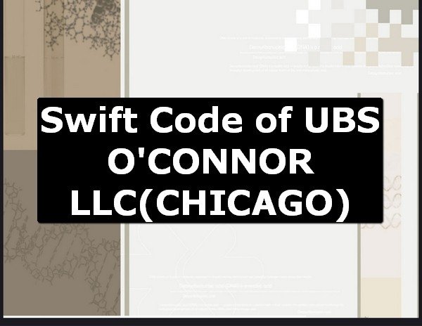 Swift Code of UBS O