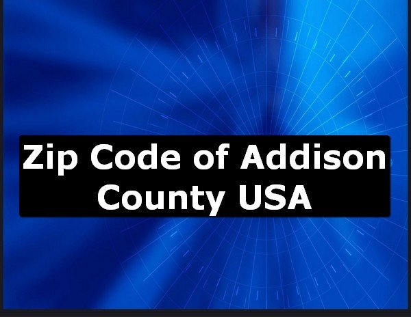 Zip Code of Addison County USA