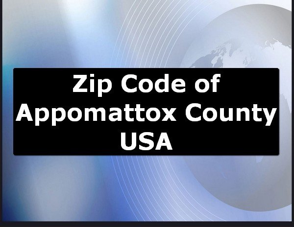 Zip Code of Appomattox County USA