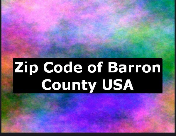Zip Code of Barron County USA