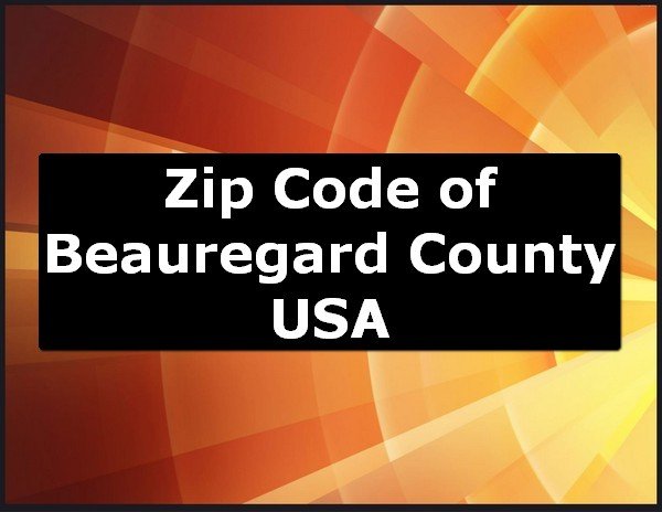 Zip Code of Beauregard County USA