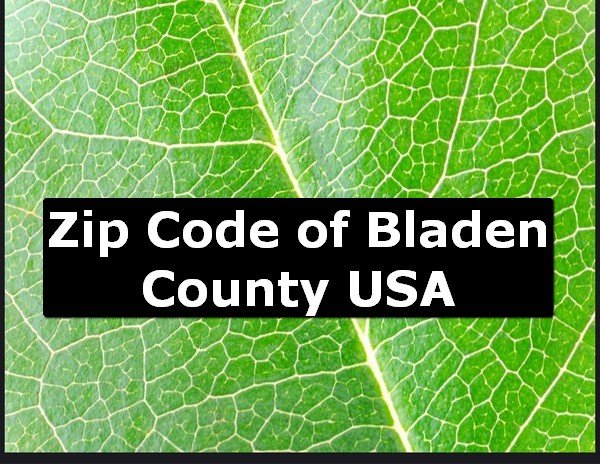 Zip Code of Bladen County USA