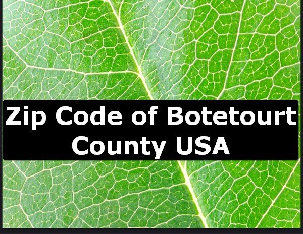 Zip Code of Botetourt County USA