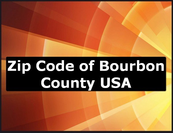 Zip Code of Bourbon County USA