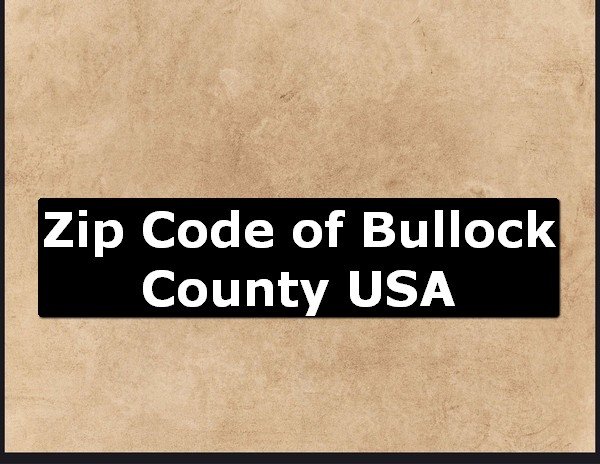 Zip Code of Bullock County USA