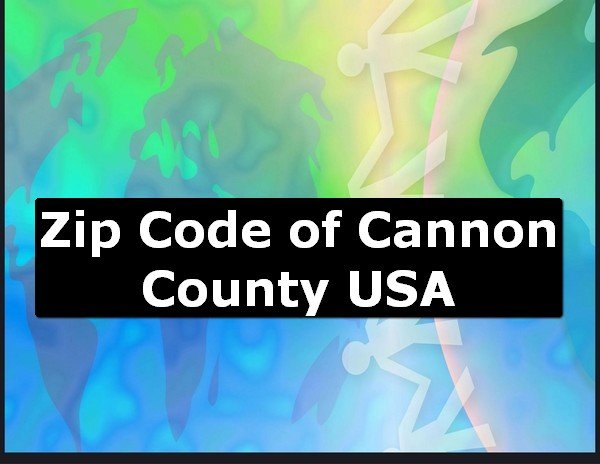 Zip Code of Cannon County USA