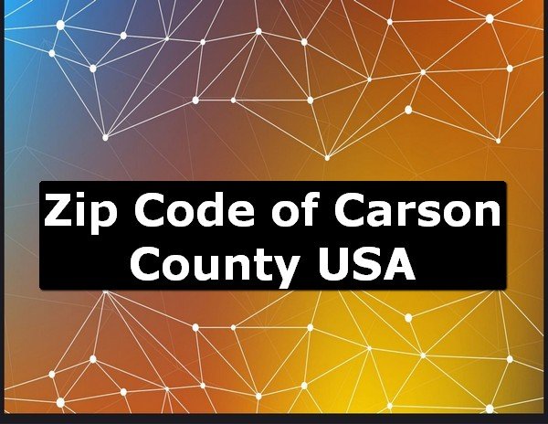 Zip Code of Carson County USA