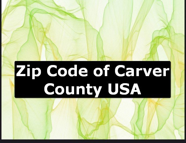 Zip Code of Carver County USA