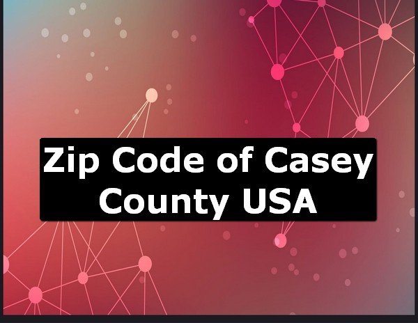 Zip Code of Casey County USA