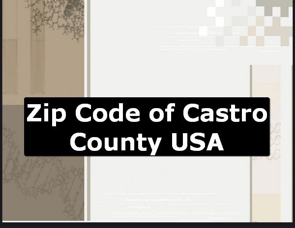 Zip Code of Castro County USA
