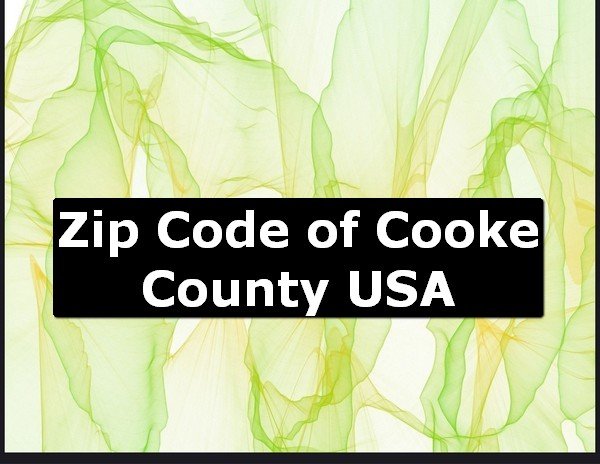 Zip Code of Cooke County USA