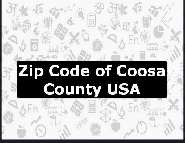 Zip Code of Coosa County USA