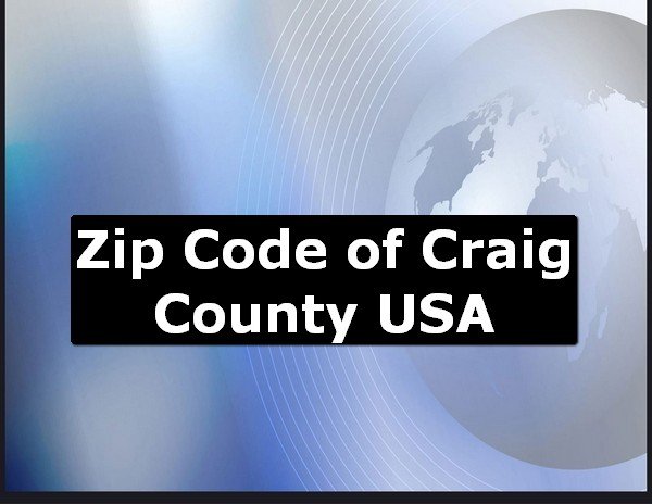 Zip Code of Craig County USA