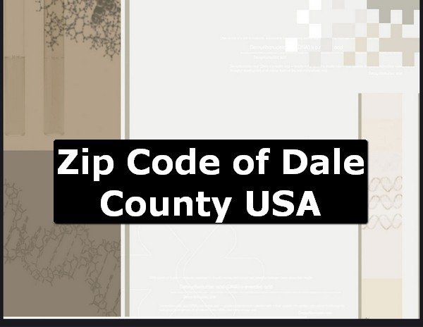 Zip Code of Dale County USA