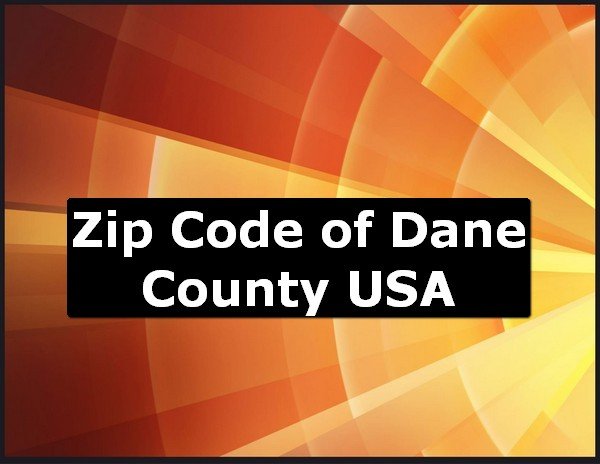 Zip Code of Dane County USA