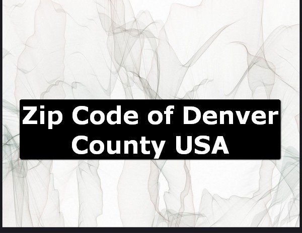 Zip Code of Denver County USA