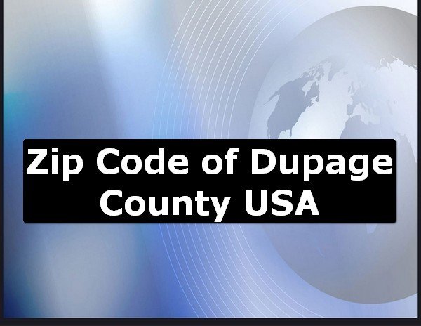 Zip Code of Dupage County USA