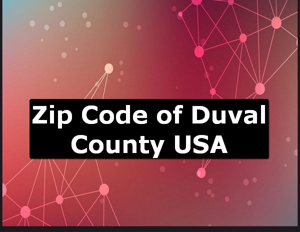 Zip Code of Duval County USA