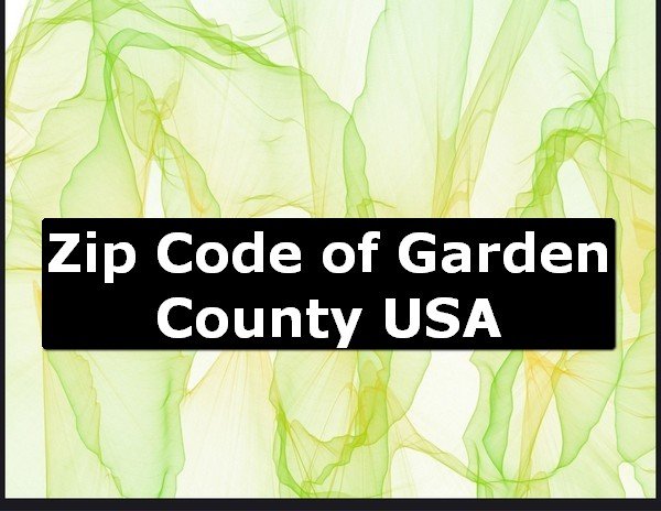 Zip Code of Garden County USA