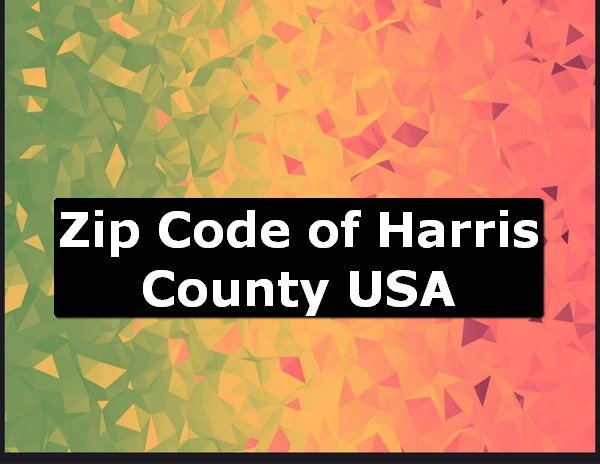 Zip Code of Harris County USA