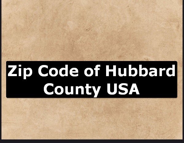 Zip Code of Hubbard County USA
