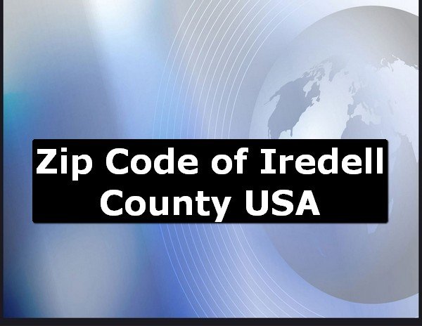 Zip Code of Iredell County USA