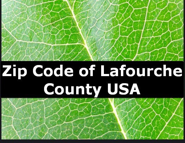 Zip Code of Lafourche County USA