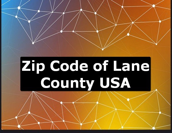 Zip Code of Lane County USA