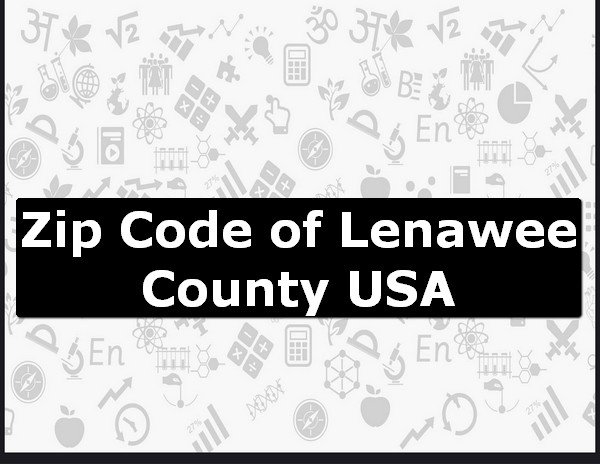 Zip Code of Lenawee County USA