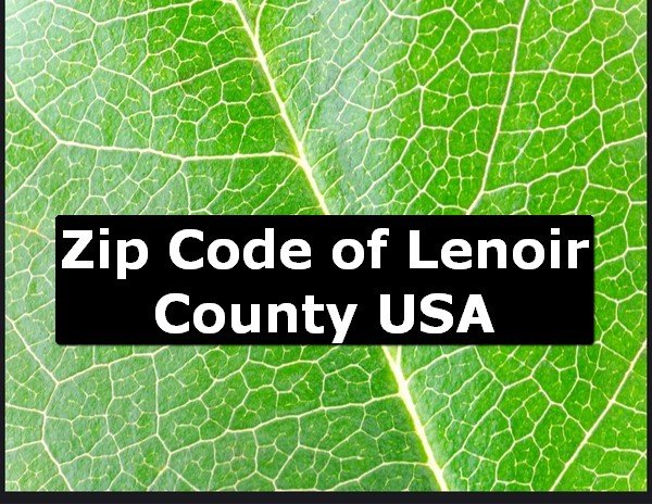 Zip Code of Lenoir County USA