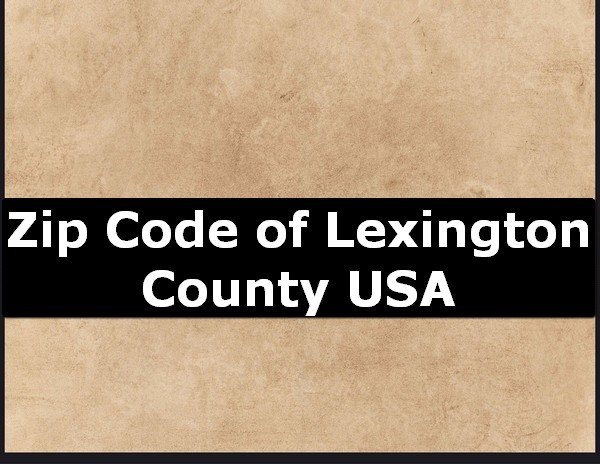 Zip Code of Lexington County USA