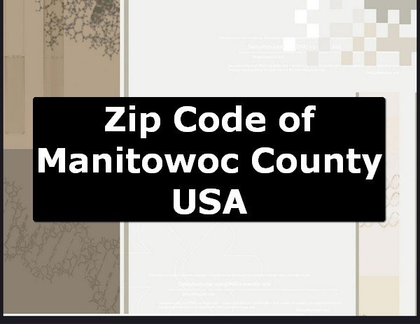 Zip Code of Manitowoc County USA