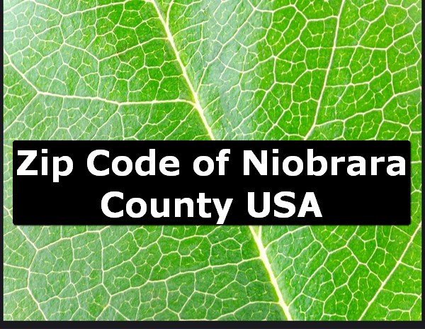Zip Code of Niobrara County USA