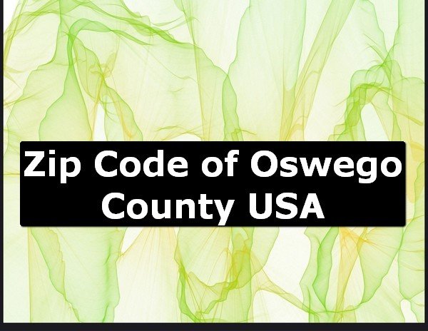 Zip Code of Oswego County USA
