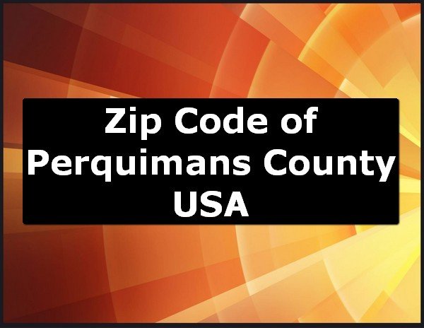 Zip Code of Perquimans County USA