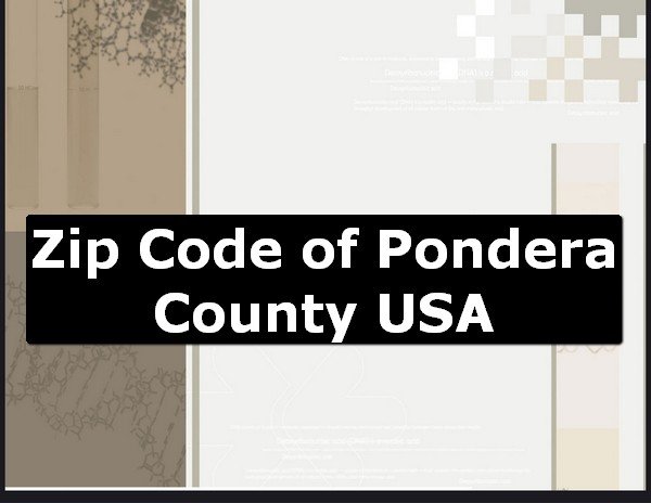 Zip Code of Pondera County USA