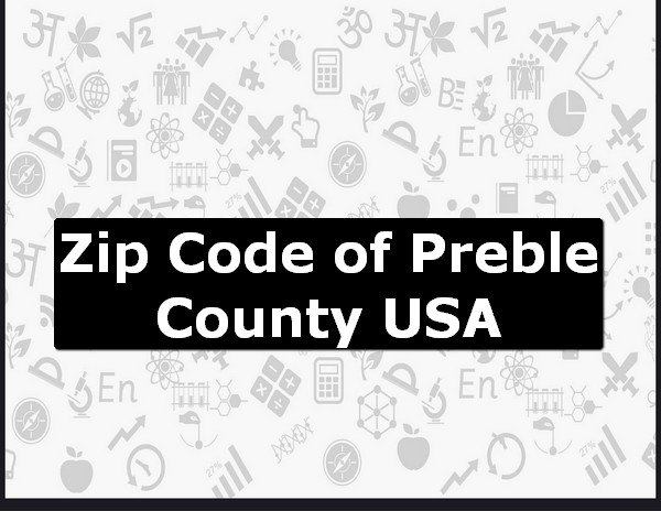 Zip Code of Preble County USA