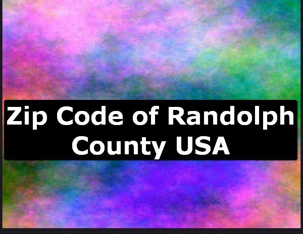 Zip Code of Randolph County USA