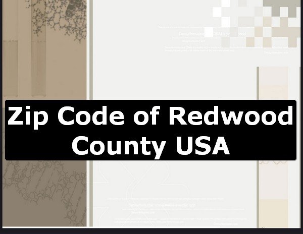 Zip Code of Redwood County USA
