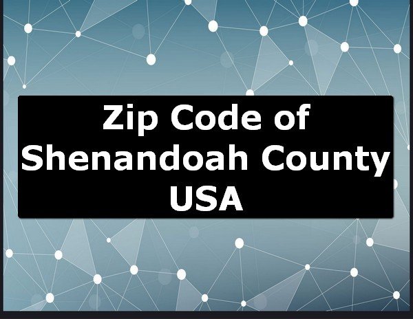 Zip Code of Shenandoah County USA