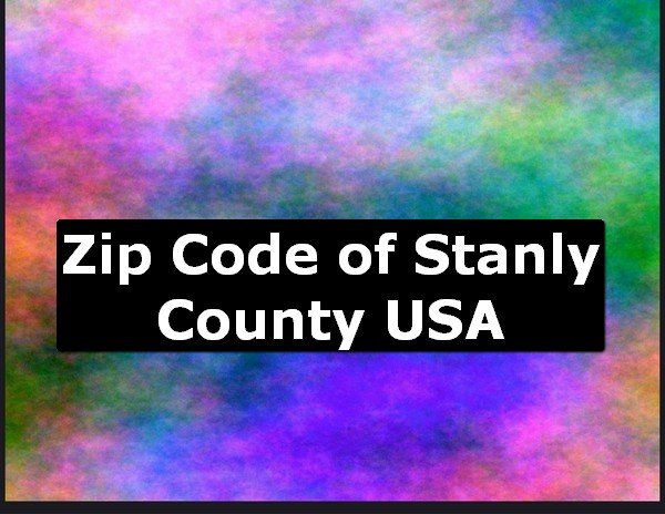 Zip Code of Stanly County USA