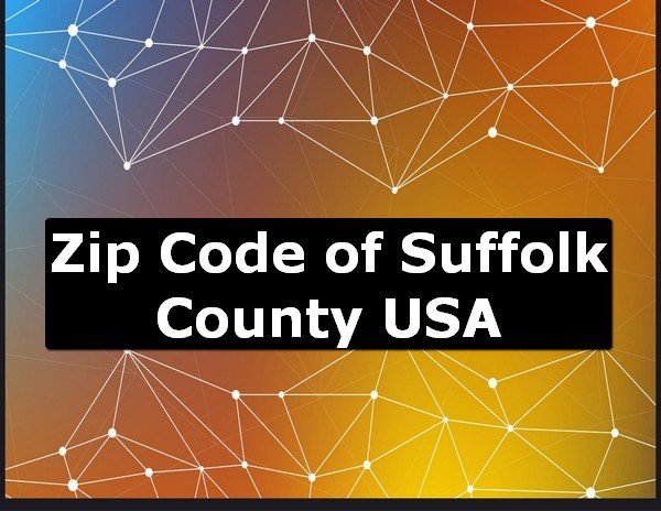 Zip Code of Suffolk County USA