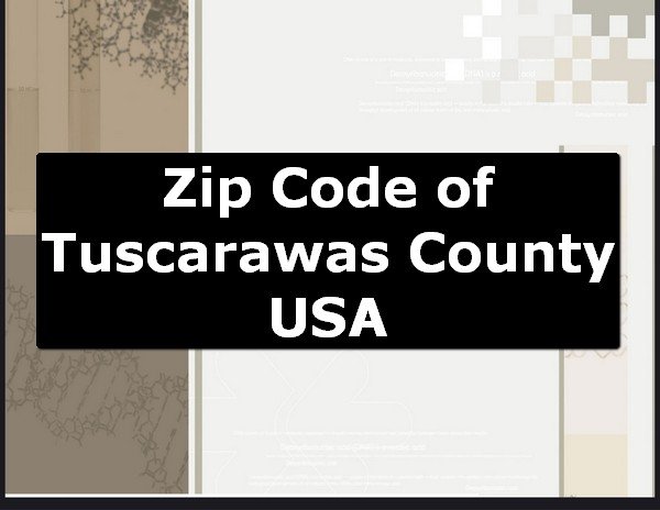 Zip Code of Tuscarawas County USA