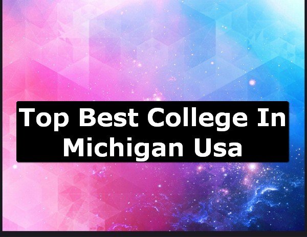 Best College of Michigan County USA