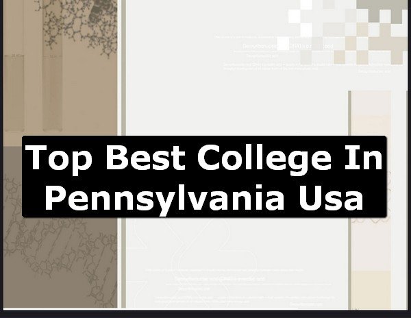 Best College of Pennsylvania County USA