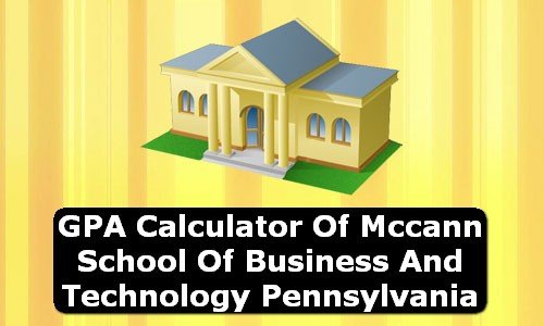 GPA Calculator of mccann school of business and technology USA