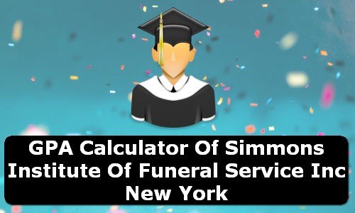 GPA Calculator of simmons institute of funeral service inc USA